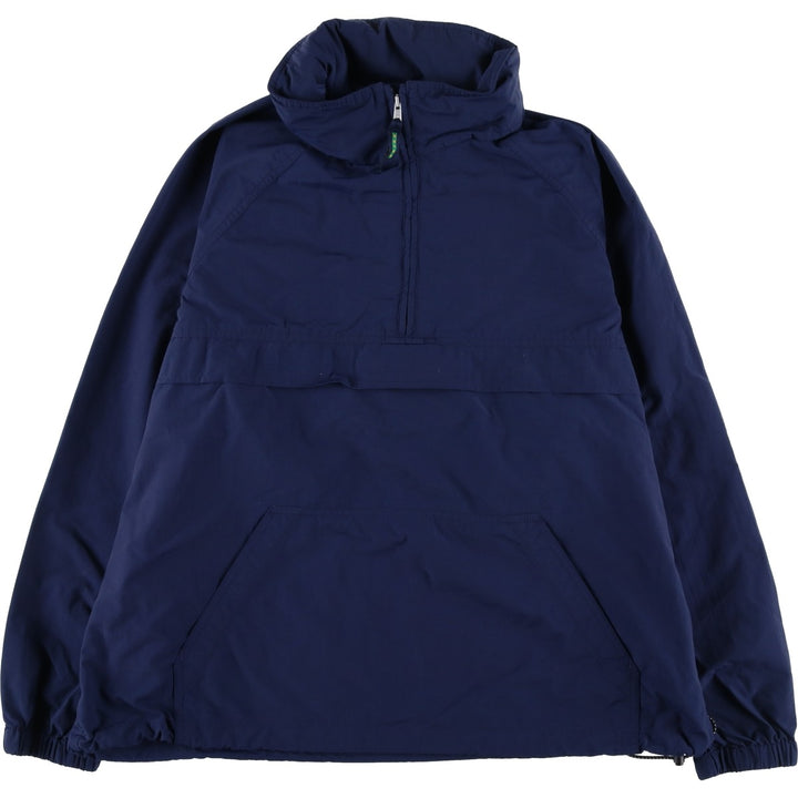 1990'S Eddie Bauer EBTEK Anorak Jacket, Men's XL equivalent, Vintage Nylon navy blue type Vintage Second Hand