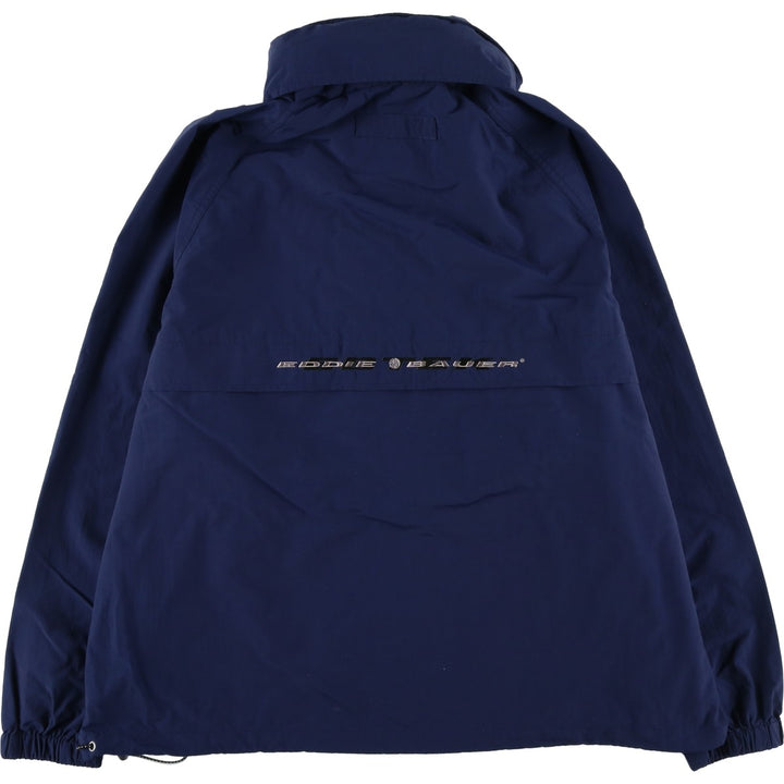 1990'S Eddie Bauer EBTEK Anorak Jacket, Men's XL equivalent, Vintage Nylon navy blue type Vintage Second Hand