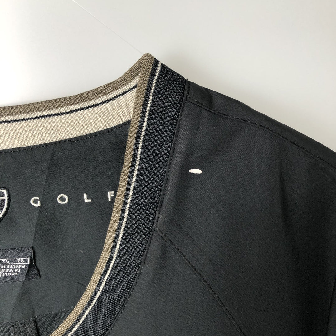 Nike Golf V-Neck Warm-Up Pullover, Men's XL polyester black type Vintage Second Hand
