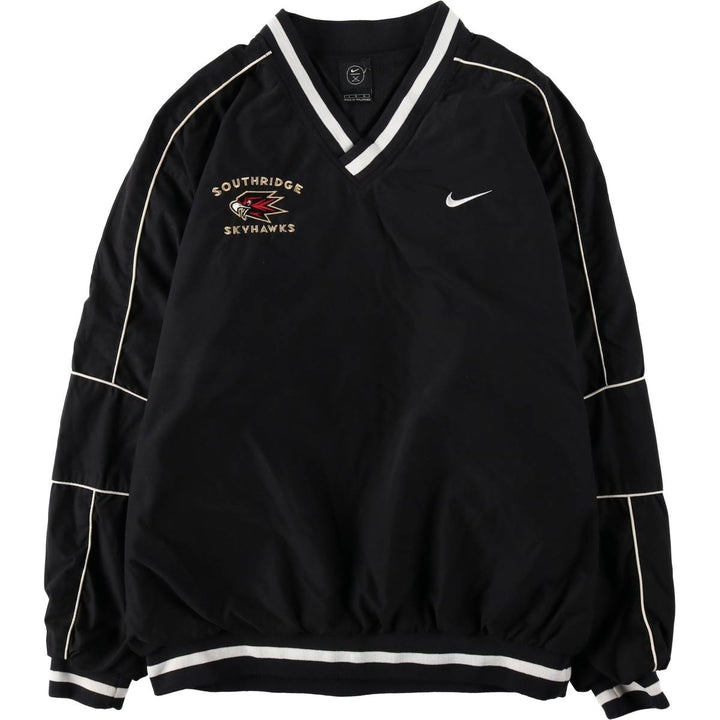 Nike Golf V-Neck College Warm-Up Pullover (Men's Size L) polyester black type Vintage Second Hand
