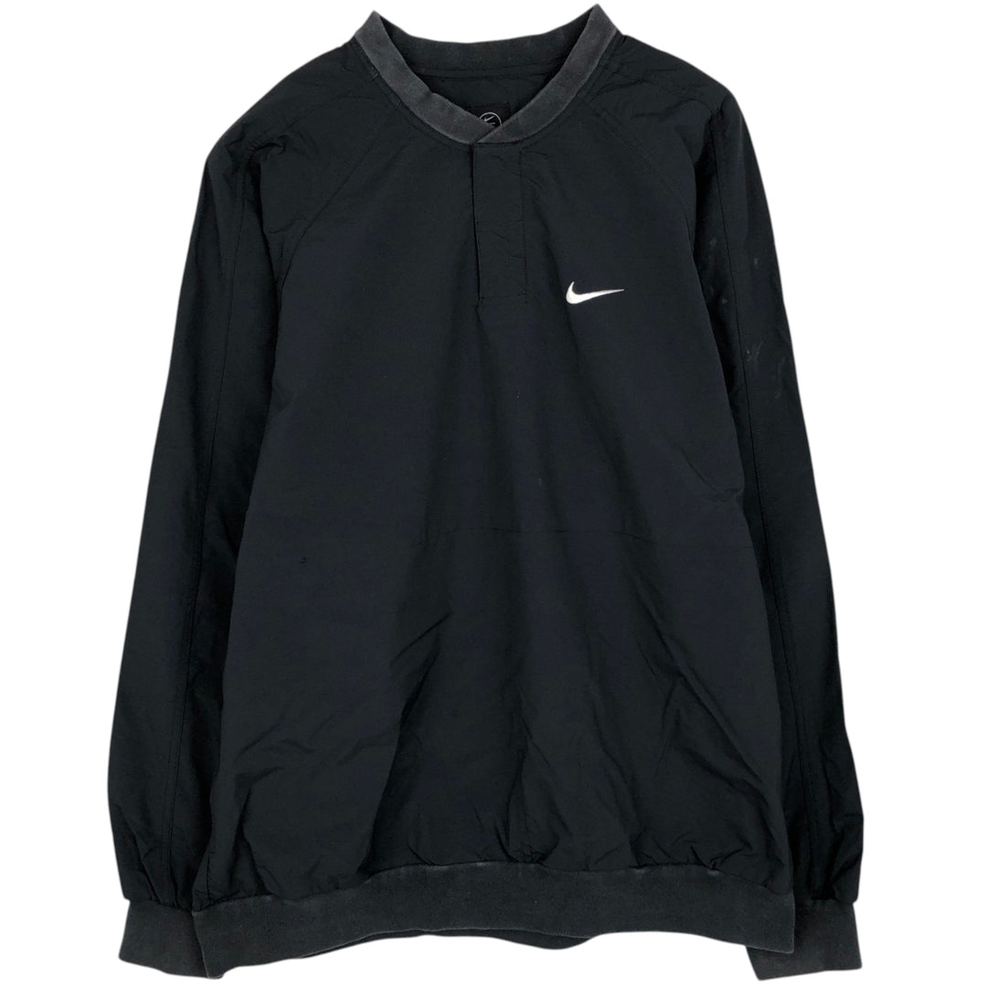 Nike Golf Half-Snap Nylon Pullover, Men's Size L (approx.) Nylon black type Vintage Second Hand