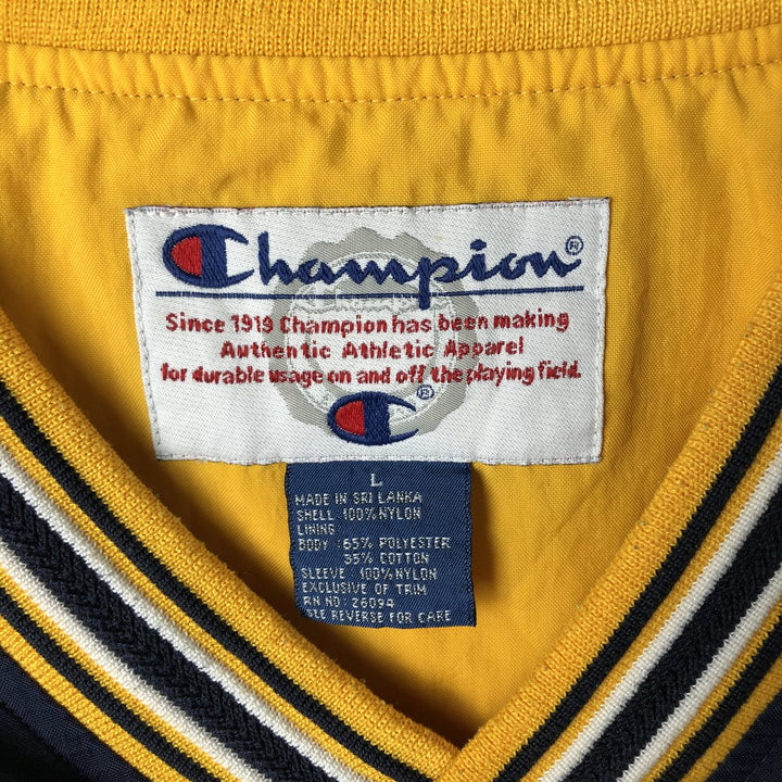 90'S Champion University of California, Los Angeles V-neck College Nylon Pullover, Men's Size L (approx.) Nylon navy blue type Vintage Second Hand