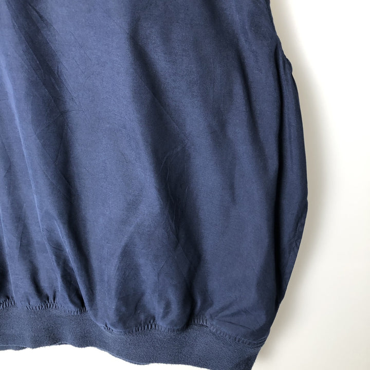 Eddie Bauer GOLF V-neck Warm-up Pullover, Men's XL equivalent. polyester navy blue type Vintage Second Hand