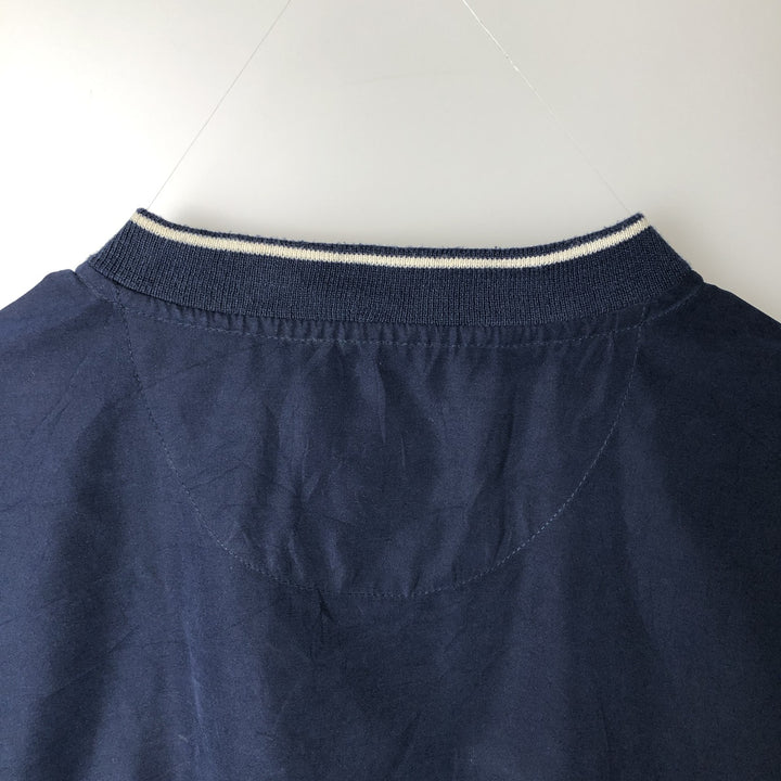 Eddie Bauer GOLF V-neck Warm-up Pullover, Men's XL equivalent. polyester navy blue type Vintage Second Hand
