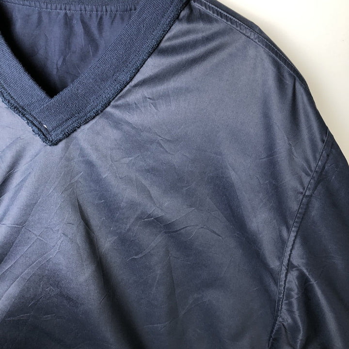 Eddie Bauer GOLF V-neck Warm-up Pullover, Men's XL equivalent. polyester navy blue type Vintage Second Hand