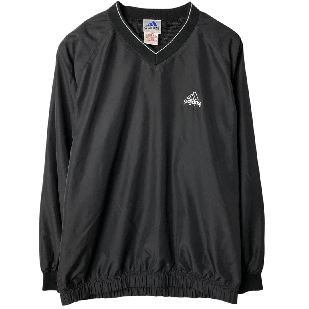 90'S Adidas Golf V-neck Warm-up Pullover, Men's Size M (approx.), Vintage polyester black type Vintage Second Hand