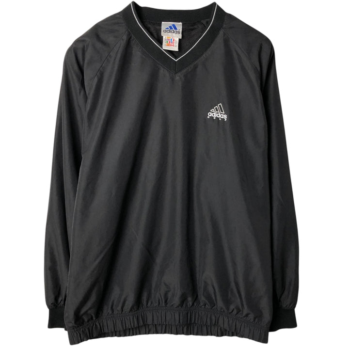 90'S Adidas Golf V-neck Warm-up Pullover, Men's Size M (approx.), Vintage polyester black type Vintage Second Hand