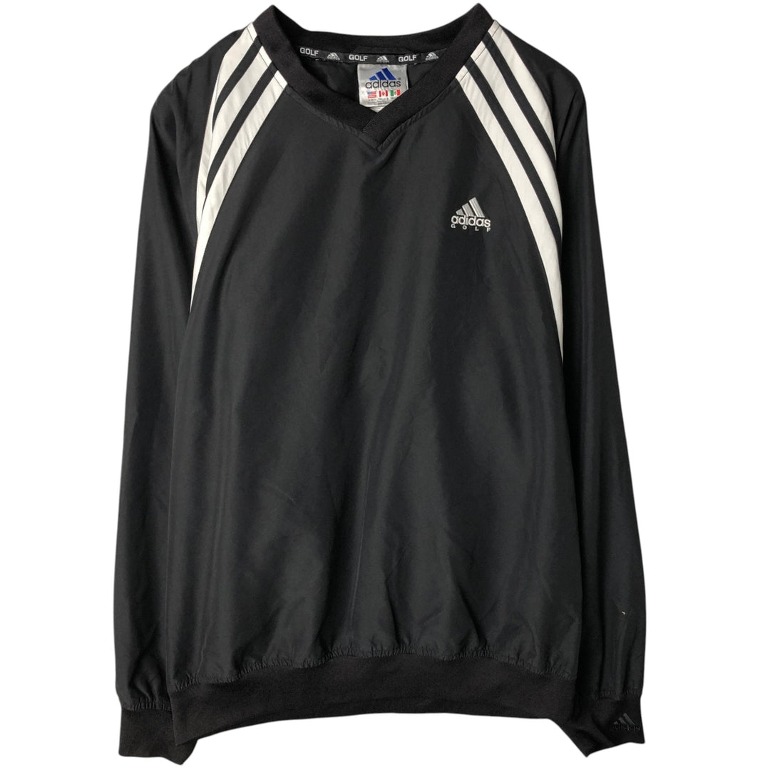 90s-00'S Adidas Golf V-neck Warm-up Pullover, Men's Size L (approx.), Vintage polyester black type Vintage Second Hand