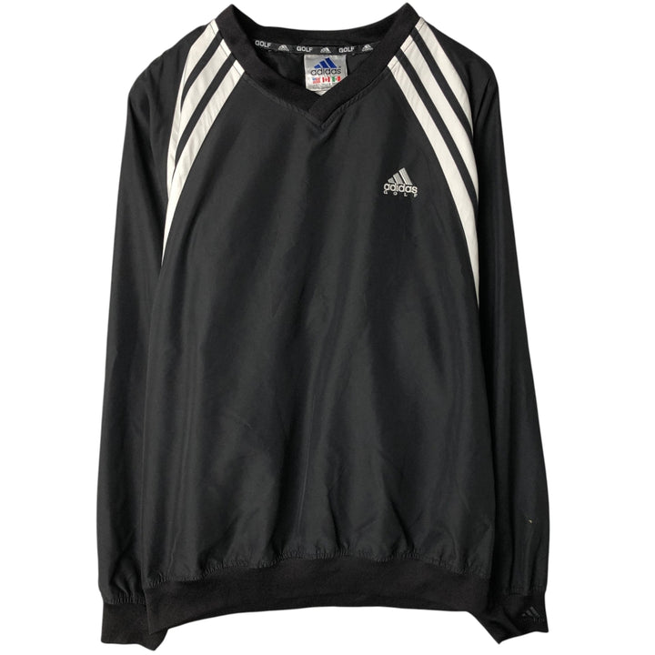 90s-00'S Adidas Golf V-neck Warm-up Pullover, Men's Size L (approx.), Vintage polyester black type Vintage Second Hand