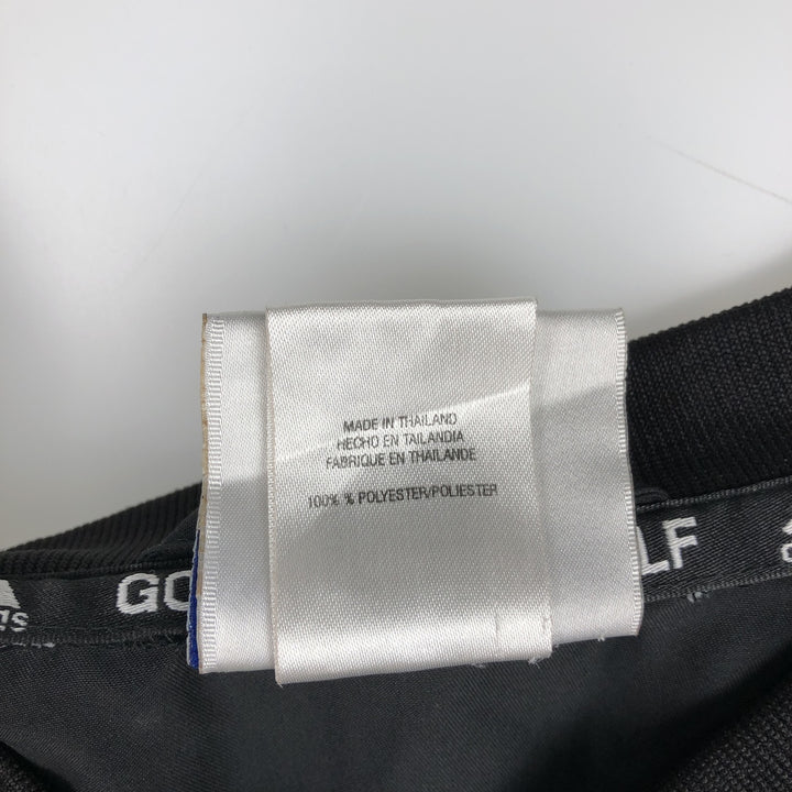 90s-00'S Adidas Golf V-neck Warm-up Pullover, Men's Size L (approx.), Vintage polyester black type Vintage Second Hand