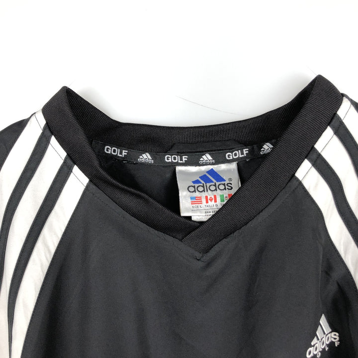 90s-00'S Adidas Golf V-neck Warm-up Pullover, Men's Size L (approx.), Vintage polyester black type Vintage Second Hand