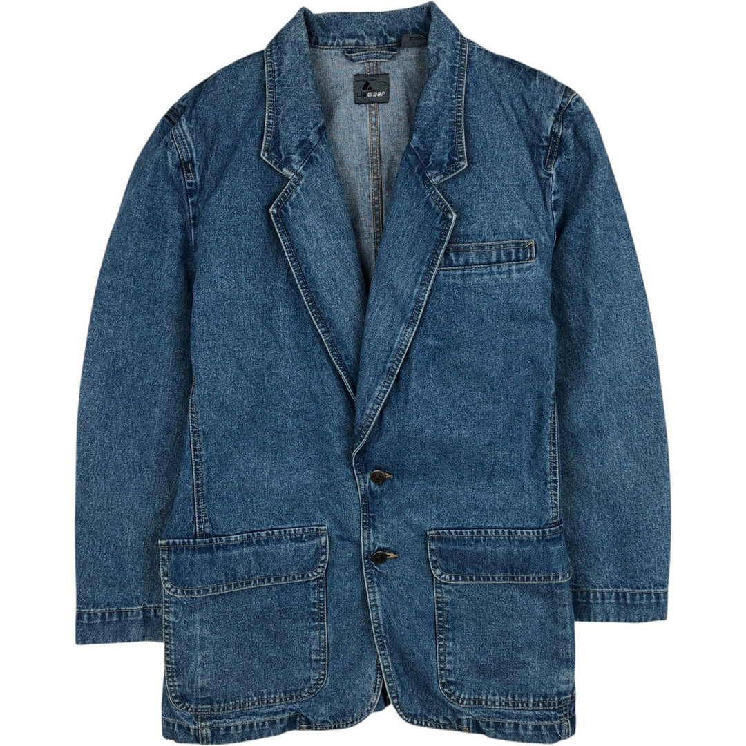 1990'S Liz Claiborne Lizwear denim tailored jacket, men's size M equivalent, vintage. unclear blue type Vintage Second Hand
