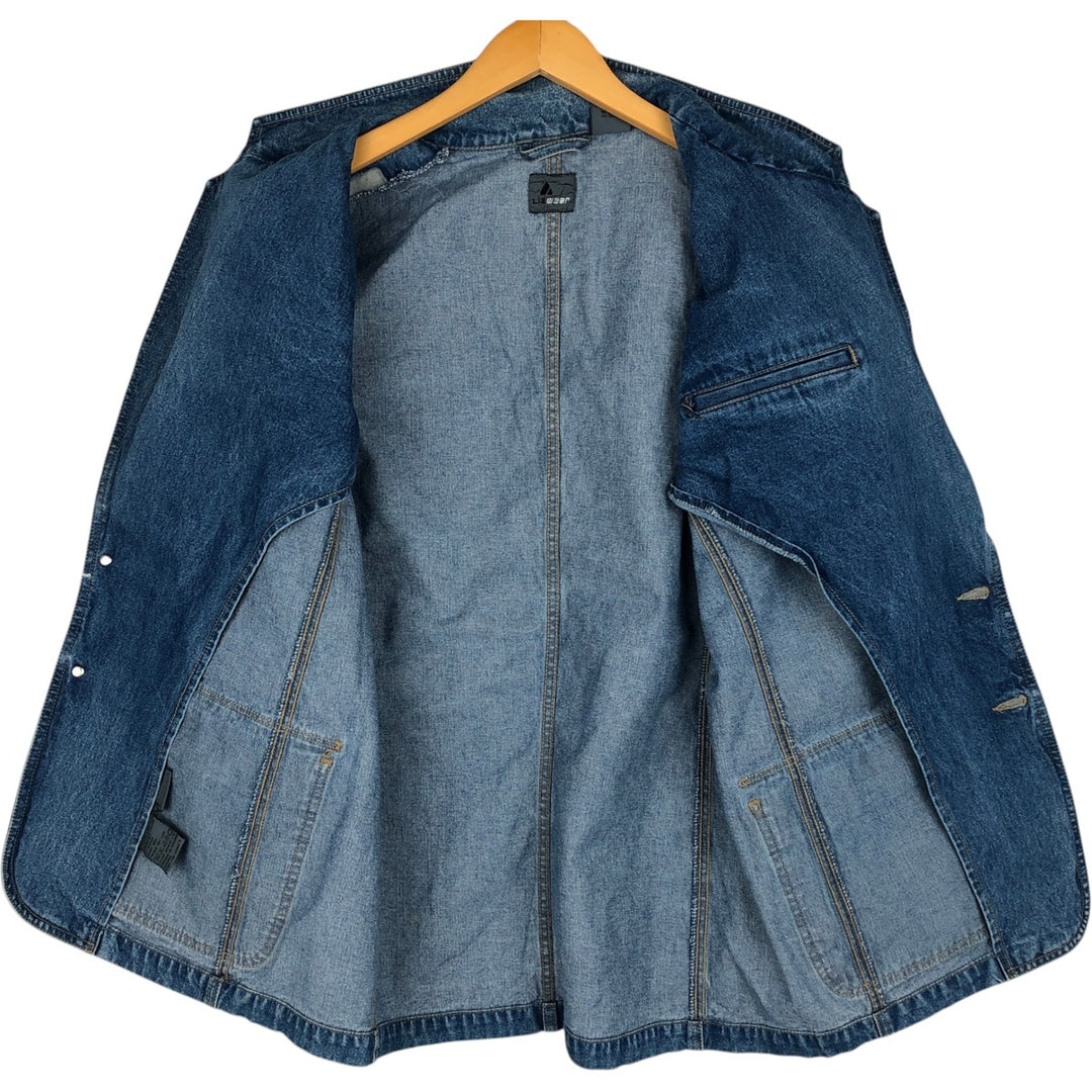 1990'S Liz Claiborne Lizwear denim tailored jacket, men's size M equivalent, vintage. unclear blue type Vintage Second Hand