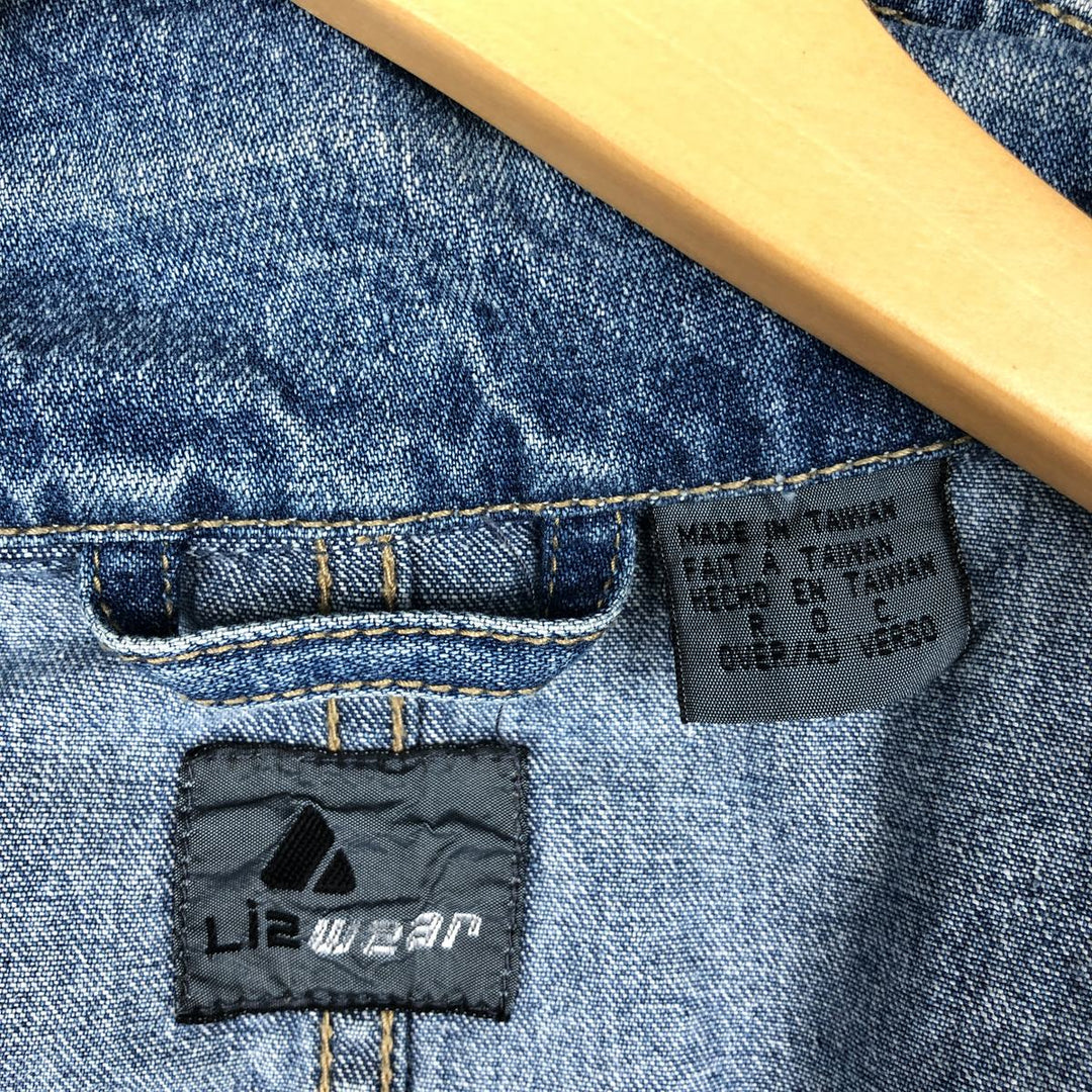 1990'S Liz Claiborne Lizwear denim tailored jacket, men's size M equivalent, vintage. unclear blue type Vintage Second Hand