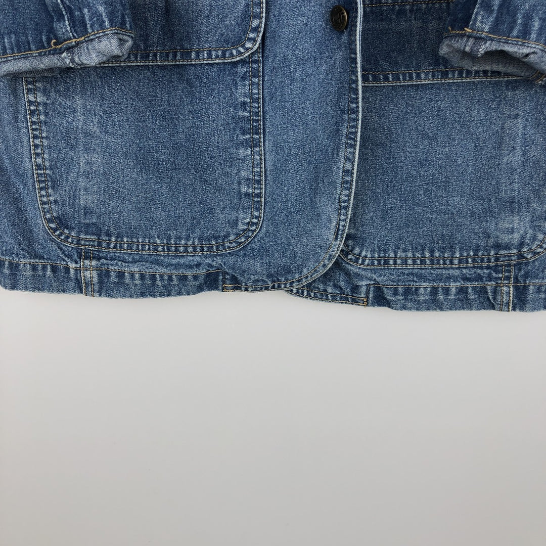 1990'S Liz Claiborne Lizwear denim tailored jacket, men's size M equivalent, vintage. unclear blue type Vintage Second Hand