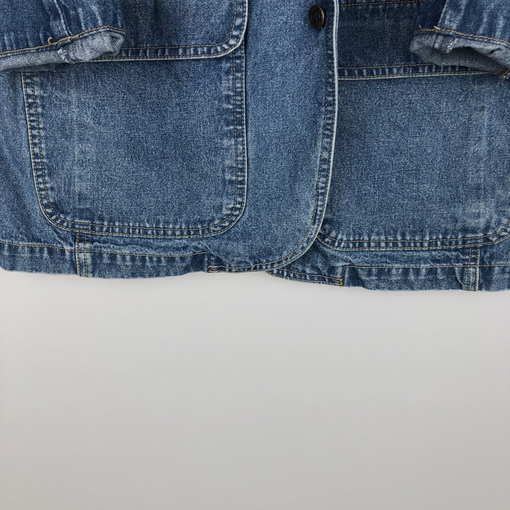 1990'S Liz Claiborne Lizwear denim tailored jacket, men's size M equivalent, vintage. unclear blue type Vintage Second Hand