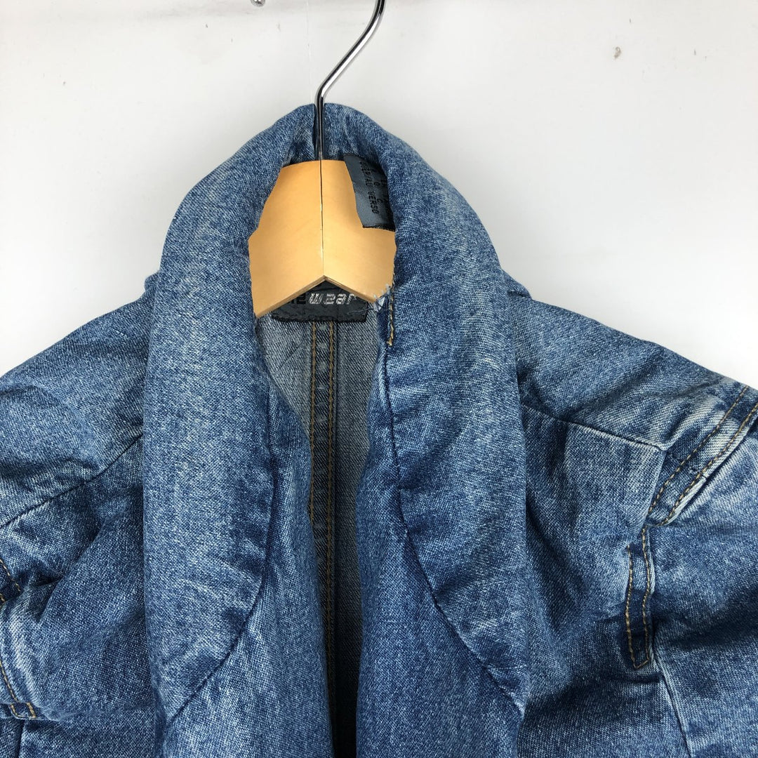 1990'S Liz Claiborne Lizwear denim tailored jacket, men's size M equivalent, vintage. unclear blue type Vintage Second Hand