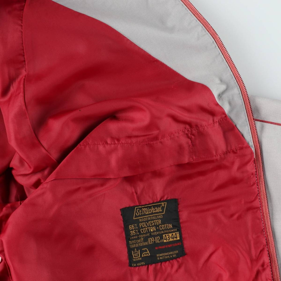 ~1980'S St. Michael zip-up jacket, made in Finland, men's size XL equivalent, vintage. polyester gray type Vintage Second Hand