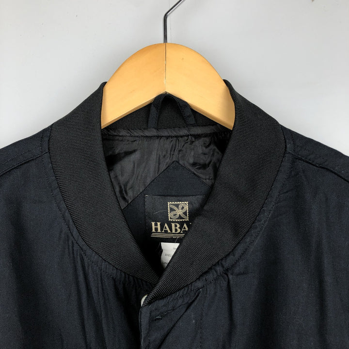 90s~00'S HABAND Derby Jacket Cup Shoulder Jacket Men's XL polyester black type Vintage Second Hand