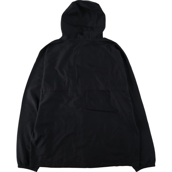 Lands' End Hooded Windbreaker, Men's Size L (approx.) polyester black type Vintage Second Hand