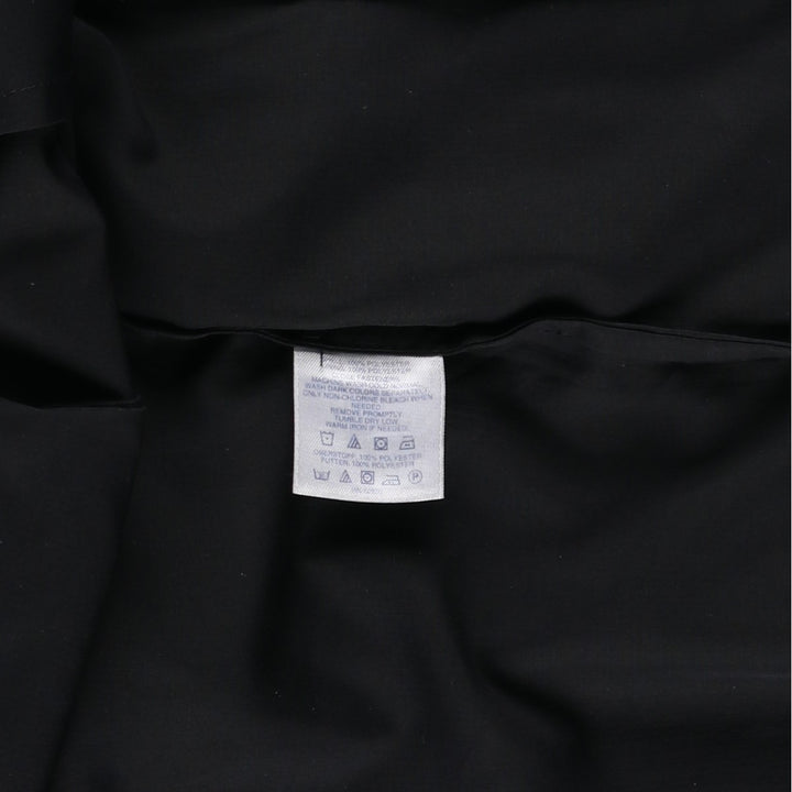 Lands' End Hooded Windbreaker, Men's Size L (approx.) polyester black type Vintage Second Hand
