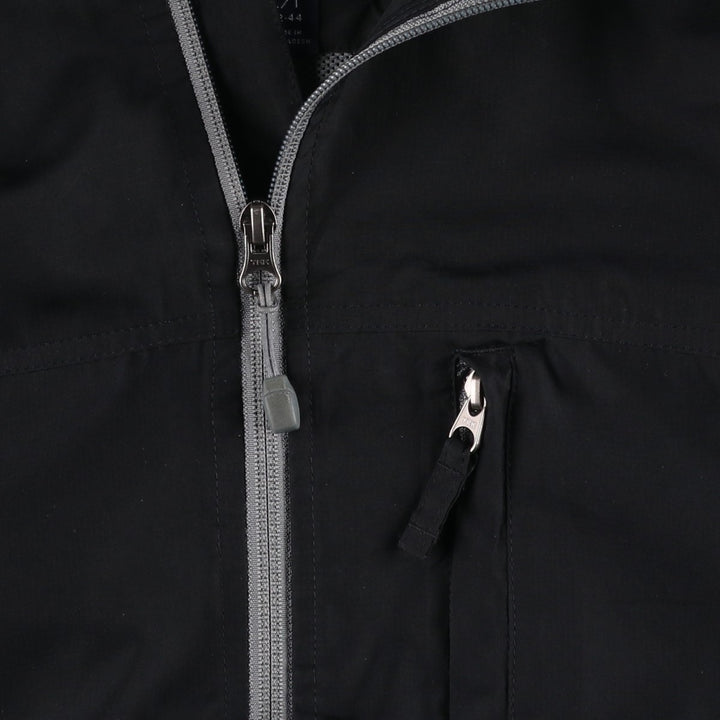 Lands' End Hooded Windbreaker, Men's Size L (approx.) polyester black type Vintage Second Hand