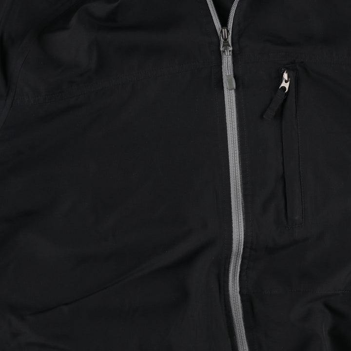 Lands' End Hooded Windbreaker, Men's Size L (approx.) polyester black type Vintage Second Hand