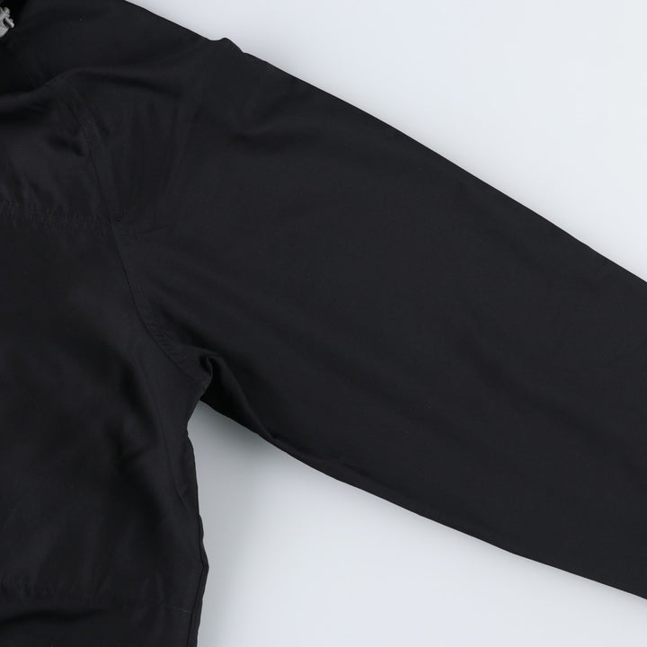 Lands' End Hooded Windbreaker, Men's Size L (approx.) polyester black type Vintage Second Hand