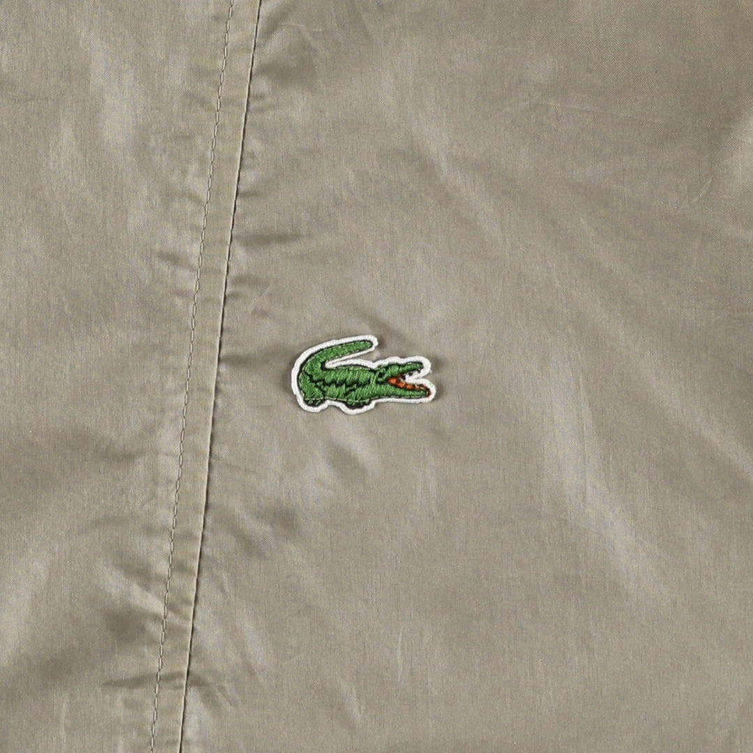 Vintage 70s-80'S Lacoste Izod Anorak Parka, Men's Size L Nylon beige type brown Vintage Second Hand