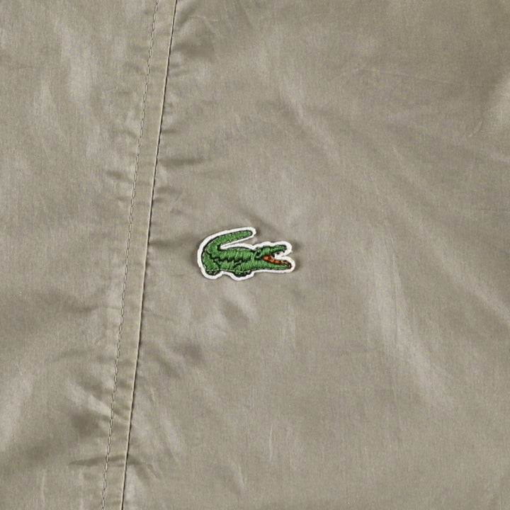 Vintage 70s-80'S Lacoste Izod Anorak Parka, Men's Size L Nylon beige type brown Vintage Second Hand