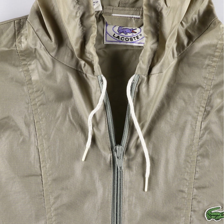 Vintage 70s-80'S Lacoste Izod Anorak Parka, Men's Size L Nylon beige type brown Vintage Second Hand