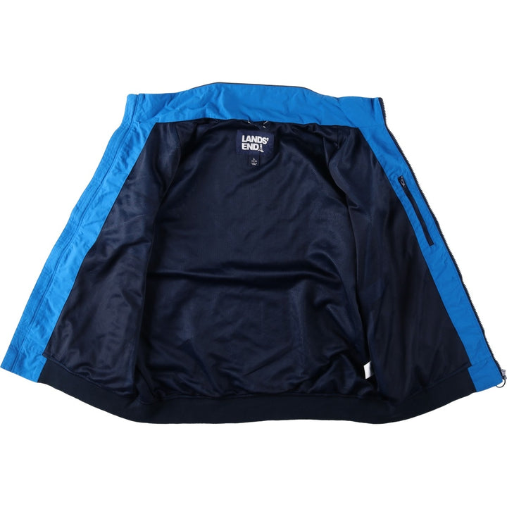 Lands' End Nylon Jacket, Men's Size L (approx.) Nylon Blue type light blue Vintage Second Hand