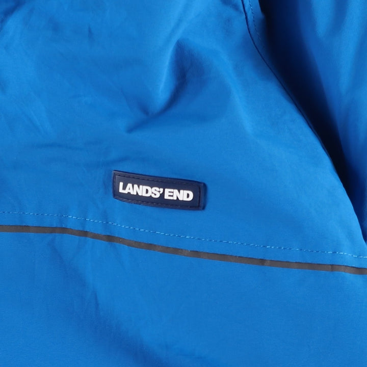 Lands' End Nylon Jacket, Men's Size L (approx.) Nylon Blue type light blue Vintage Second Hand