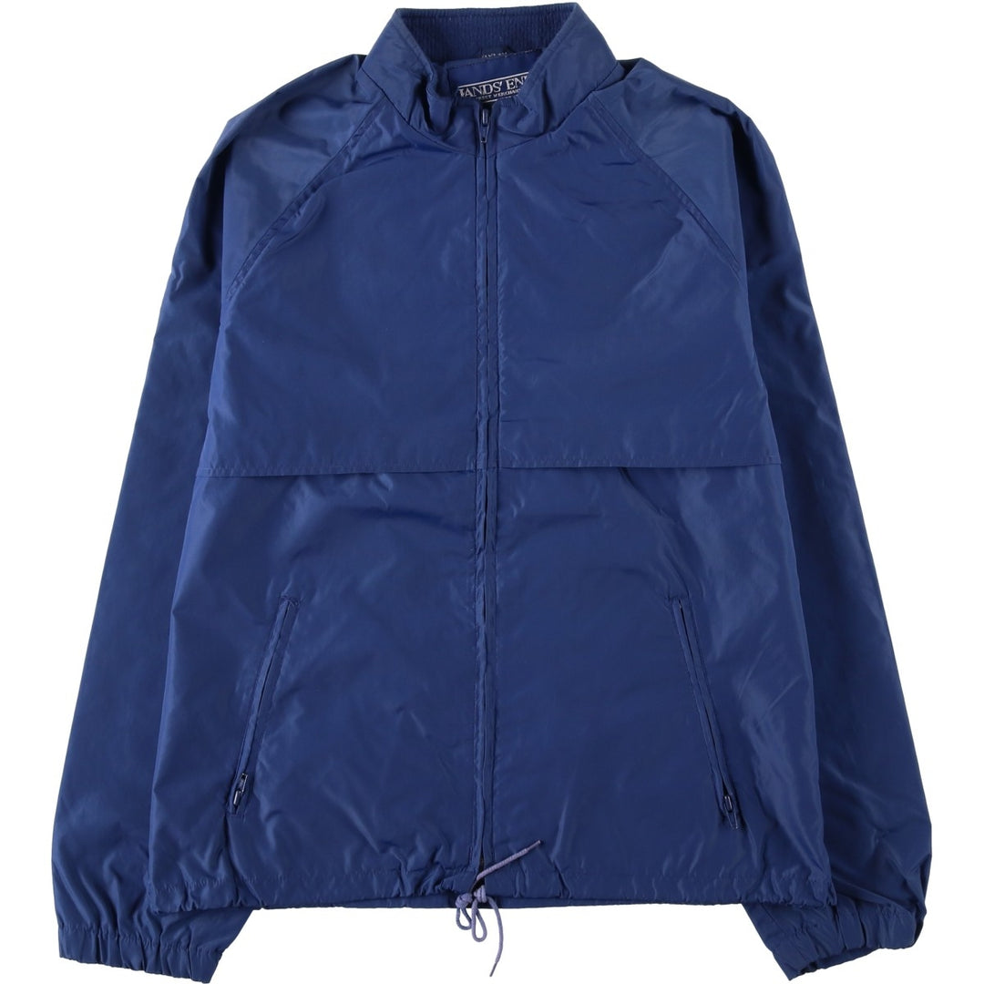 80s-90'S Lands' End Nylon Jacket, Men's Size L (approx.), Vintage Nylon blue type Vintage Second Hand