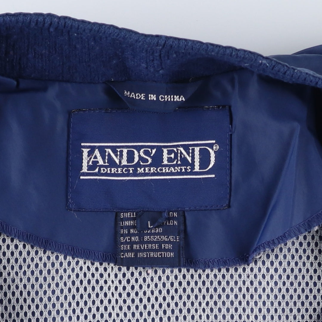 80s-90'S Lands' End Nylon Jacket, Men's Size L (approx.), Vintage Nylon blue type Vintage Second Hand