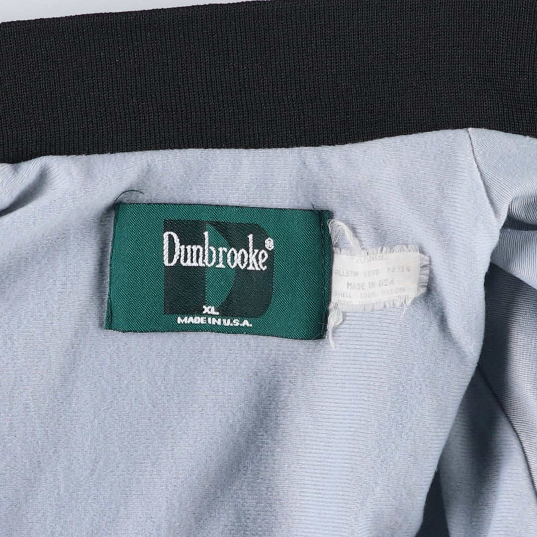 90'S Dunbrooke Nylon Varsity Jacket Award Jacket Made in USA Men's XL equivalent Vintage Nylon black type Vintage Second Hand