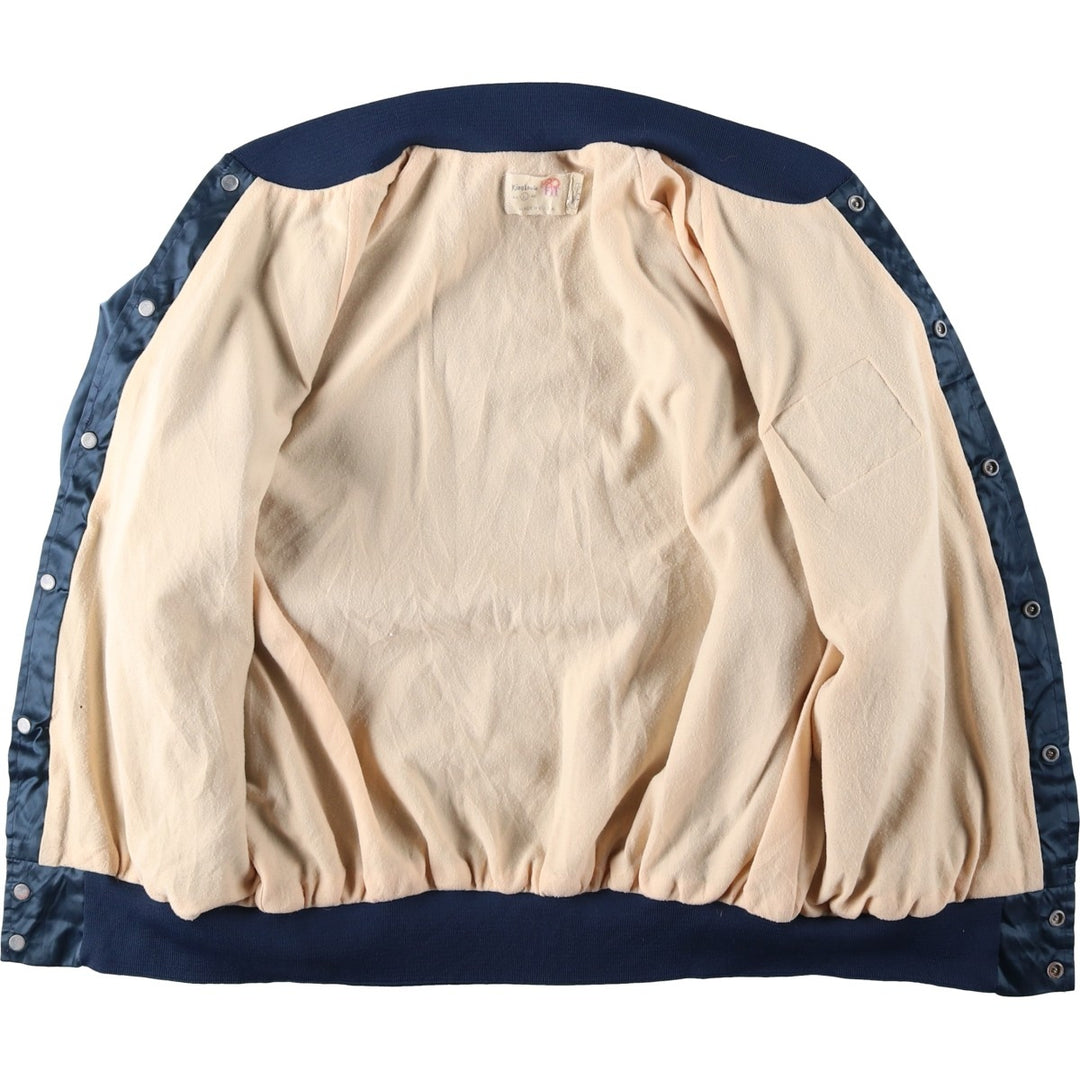 1980'S King Louie PROFIT Nylon Jacket, Made in USA, Men's Size L (approx.) Nylon navy blue type Vintage Second Hand