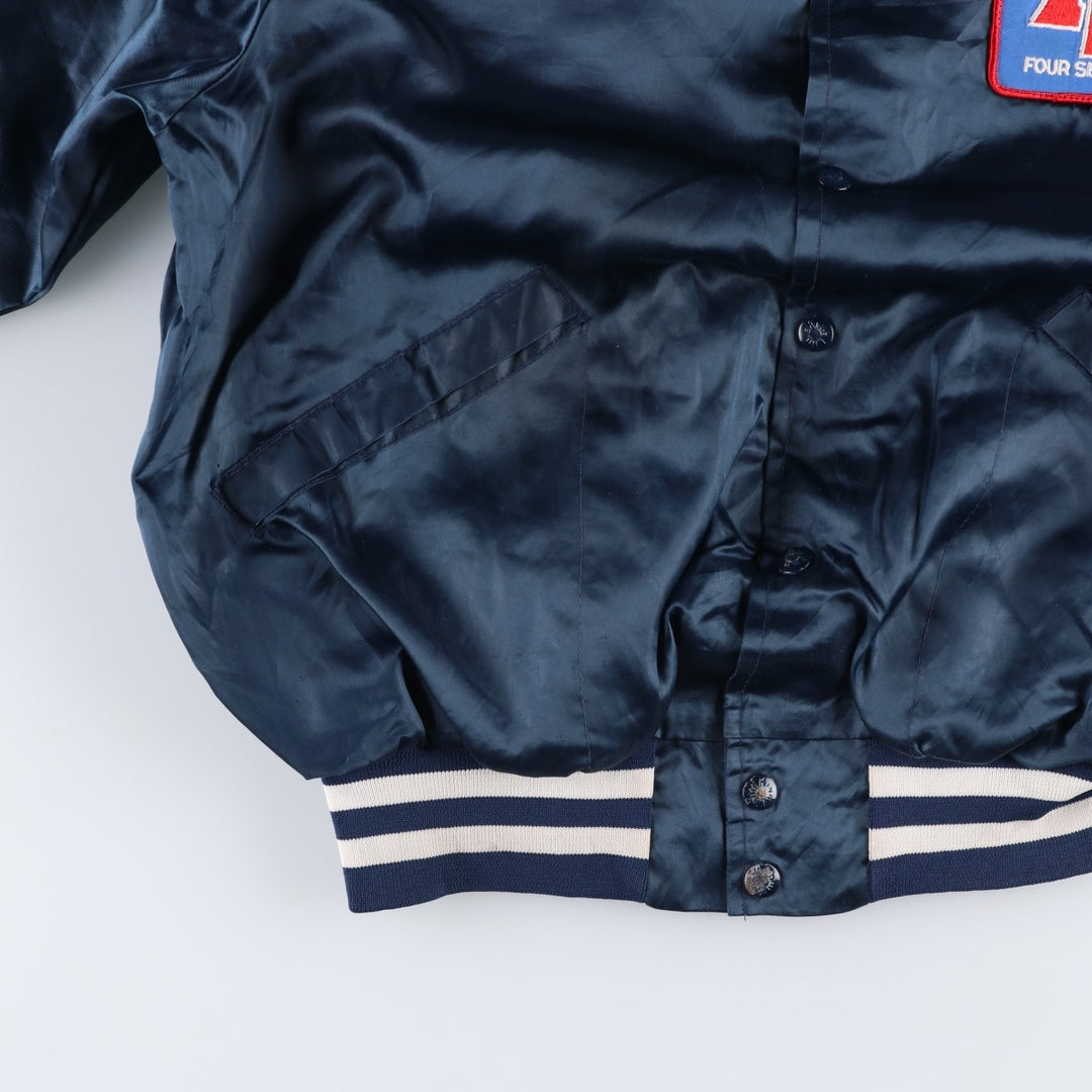 1980'S King Louie PROFIT Nylon Jacket, Made in USA, Men's Size L (approx.) Nylon navy blue type Vintage Second Hand