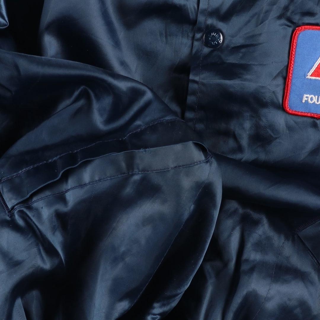 1980'S King Louie PROFIT Nylon Jacket, Made in USA, Men's Size L (approx.) Nylon navy blue type Vintage Second Hand