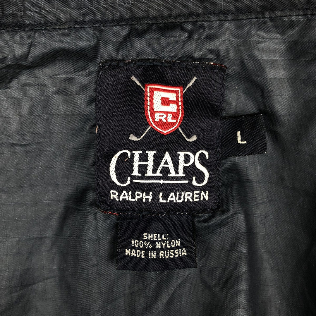 Ralph Lauren CHAPS GOLF nylon jacket, made in Russia, men's size L equivalent. Nylon navy blue type Vintage Second Hand