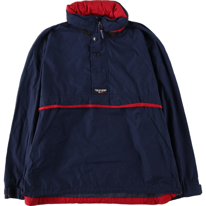 Ralph Lauren Chaps Anorak Jacket, Made in Russia, Men's Size L polyester navy blue type Vintage Second Hand
