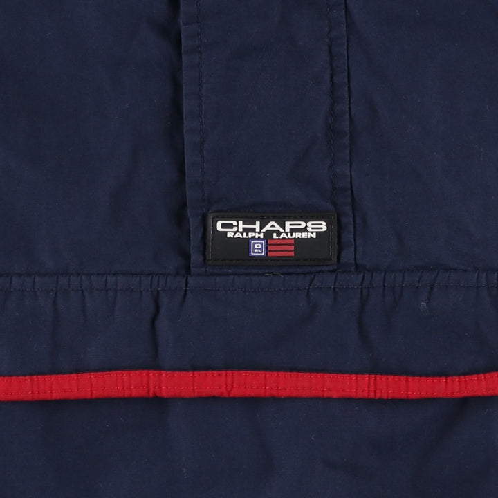 Ralph Lauren Chaps Anorak Jacket, Made in Russia, Men's Size L polyester navy blue type Vintage Second Hand