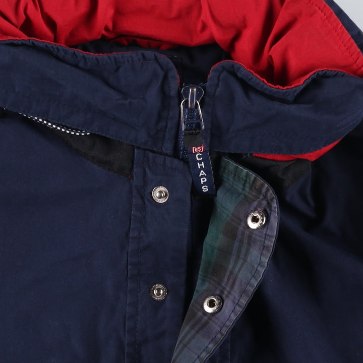 Ralph Lauren Chaps Anorak Jacket, Made in Russia, Men's Size L polyester navy blue type Vintage Second Hand