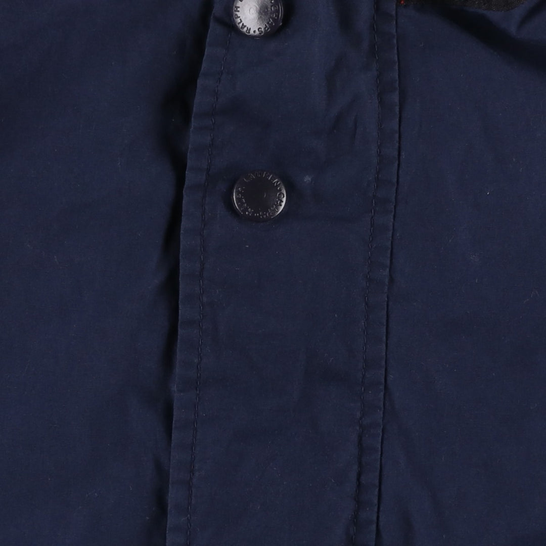 Ralph Lauren Chaps Anorak Jacket, Made in Russia, Men's Size L polyester navy blue type Vintage Second Hand