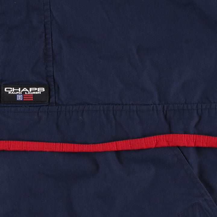 Ralph Lauren Chaps Anorak Jacket, Made in Russia, Men's Size L polyester navy blue type Vintage Second Hand