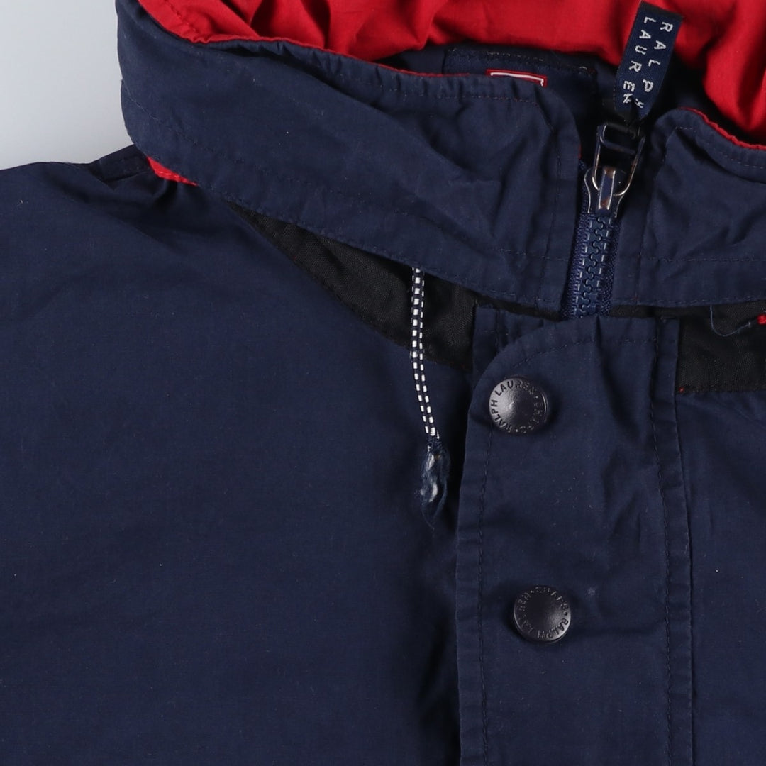 Ralph Lauren Chaps Anorak Jacket, Made in Russia, Men's Size L polyester navy blue type Vintage Second Hand