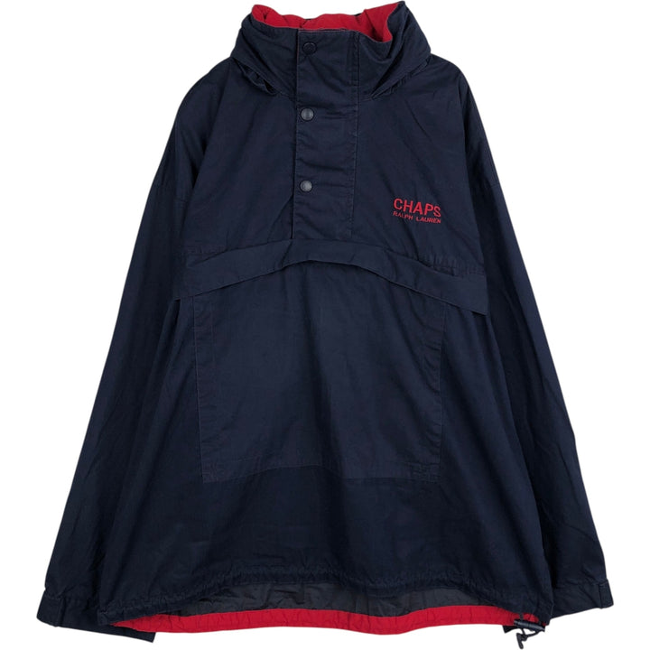 Ralph Lauren CHAPS Anorak Jacket, Men's XL polyester navy blue type Vintage Second Hand