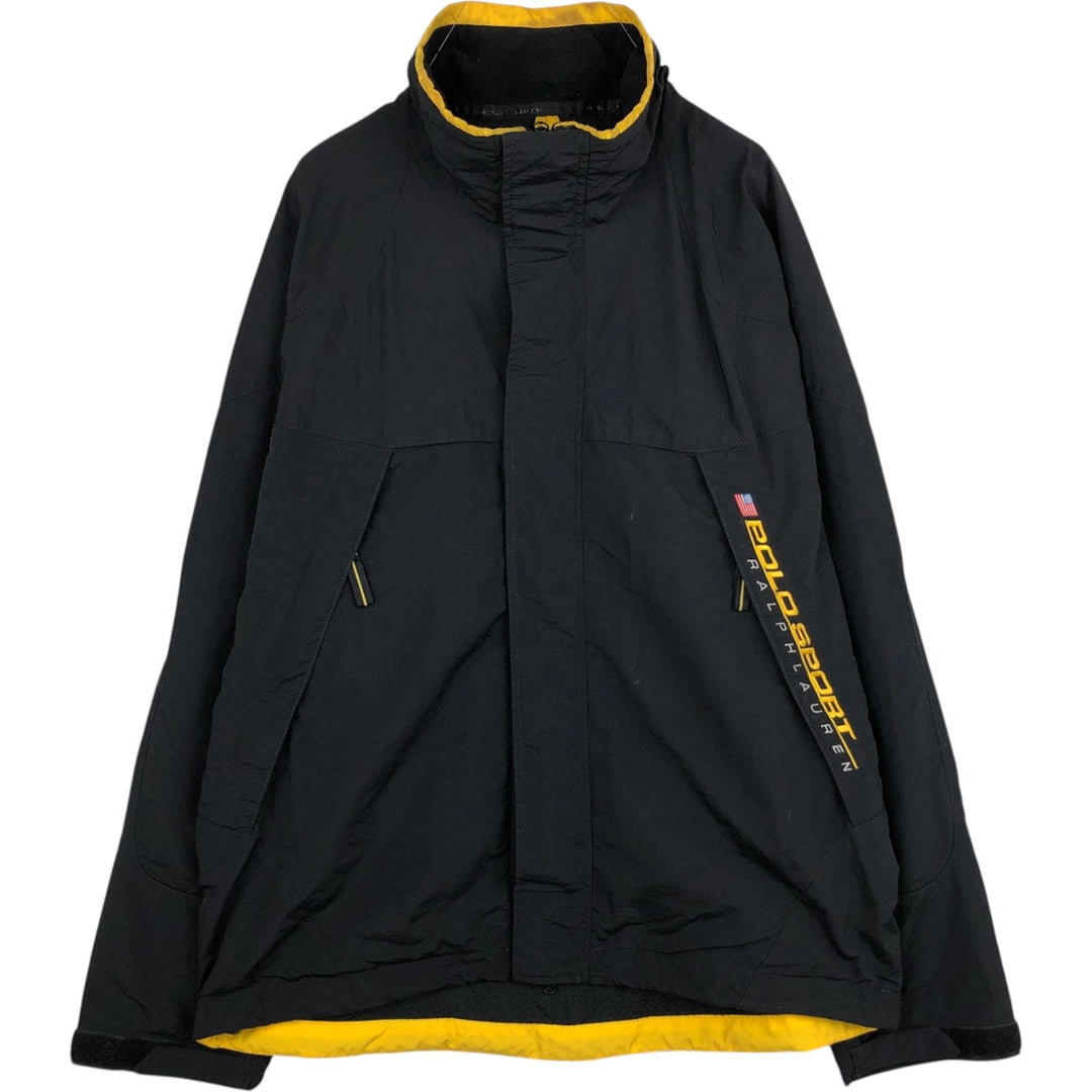 Ralph Lauren POLO SPORT nylon jacket for men, size L Nylon black type Vintage Second Hand