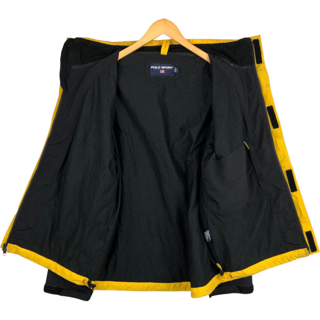 Ralph Lauren POLO SPORT nylon jacket for men, size L Nylon black type Vintage Second Hand