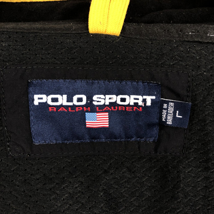 Ralph Lauren POLO SPORT nylon jacket for men, size L Nylon black type Vintage Second Hand